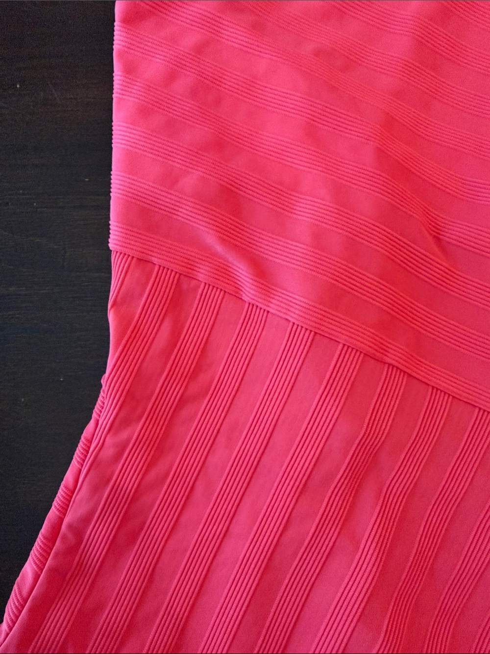 One-Shoulder Ribbed Pink Swimsuit - Picture 5 of 5